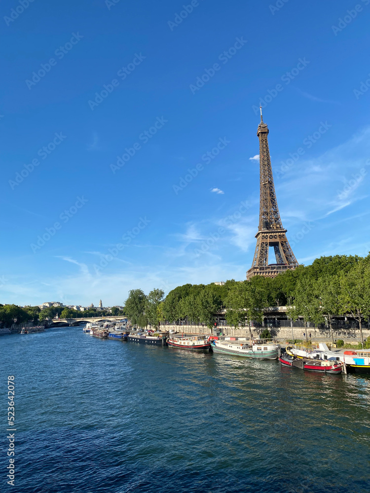 Naklejka premium Eiffel Tower from the Seine