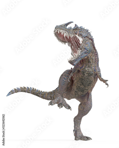 dinosaur monster is a fighter on white background