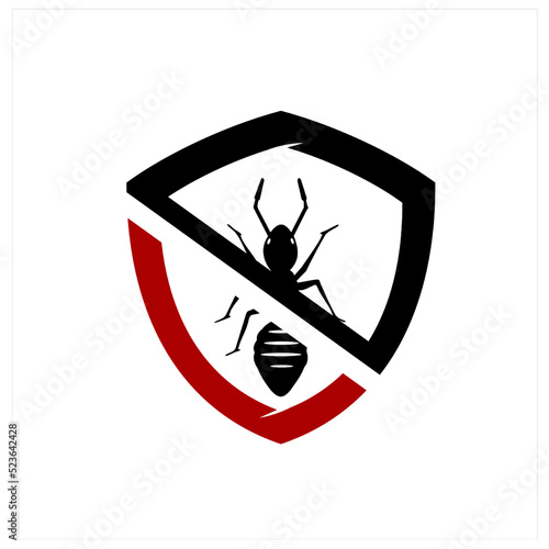 Pest control logo design insect protection vector image
