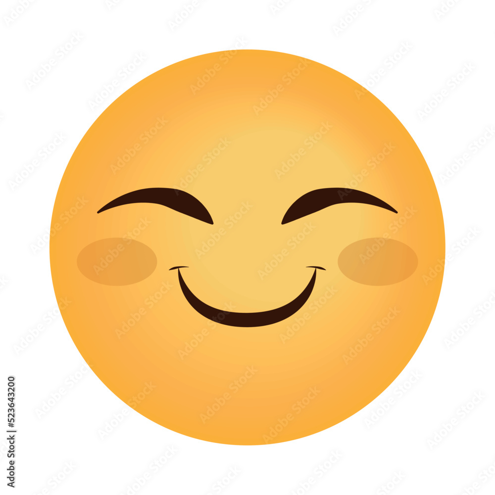 Fototapeta premium happy emoji icon