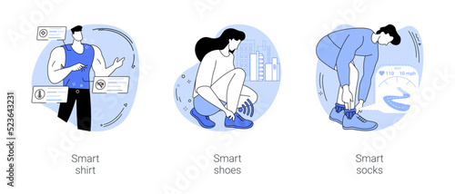 Smart clothing isolated cartoon vector illustrations se