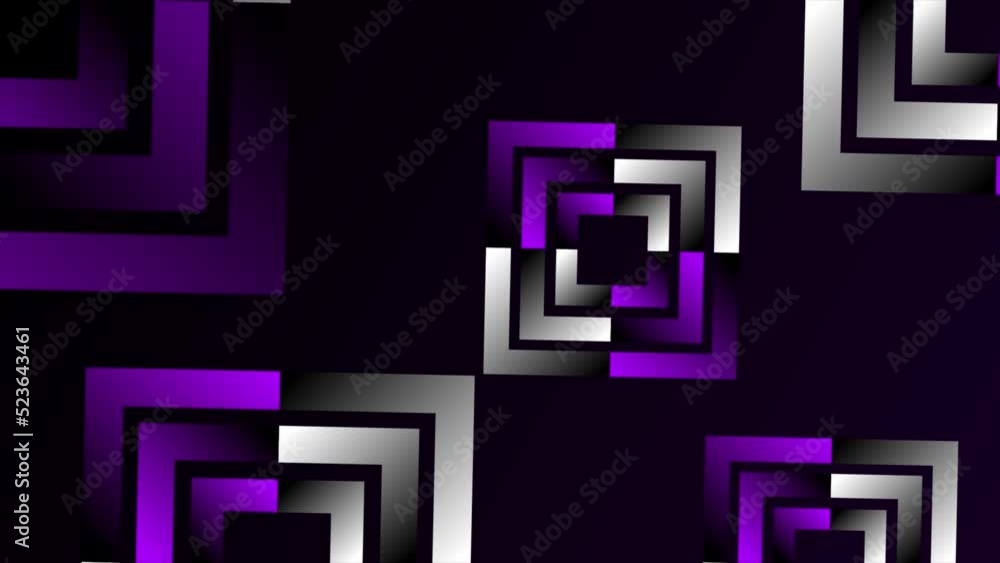 Animated purple and white gradient rotating square element background Animated purple and white gradient rotating square element background