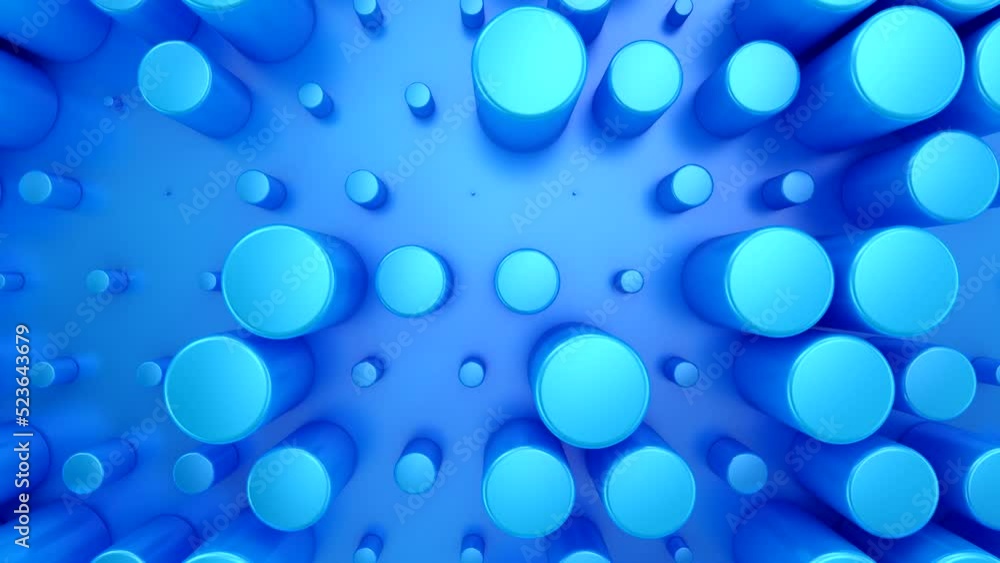 Background of Cylinders. Abstract motion, loop, two color, 3d rendering, 4k resolution
Background of Cylinders. Abstract motion, loop, two color, 3d rendering, 4k resolution