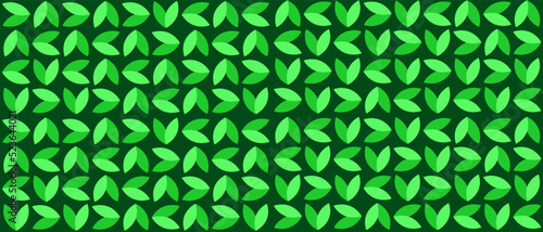 Green leaf flat nature plant seamless pattern as cover, paper, banner and background