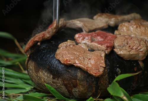 grilled meat on the grill