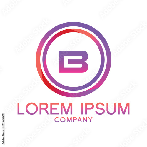 Letter B line logo design Creative minimal linear monogram symbol. Universal elegant vector sign design. Premium type of business logo. Graphic alphabet symbol for technology identity