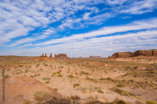Natural beauty of sandstone formations in Goblin Valley State Park in Utah