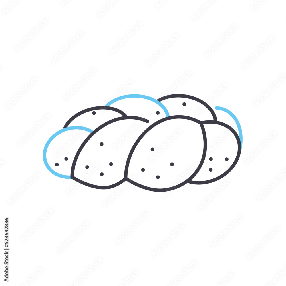 challah line icon, outline symbol, vector illustration, concept sign challah line icon, outline symbol, vector illustration, concept sign