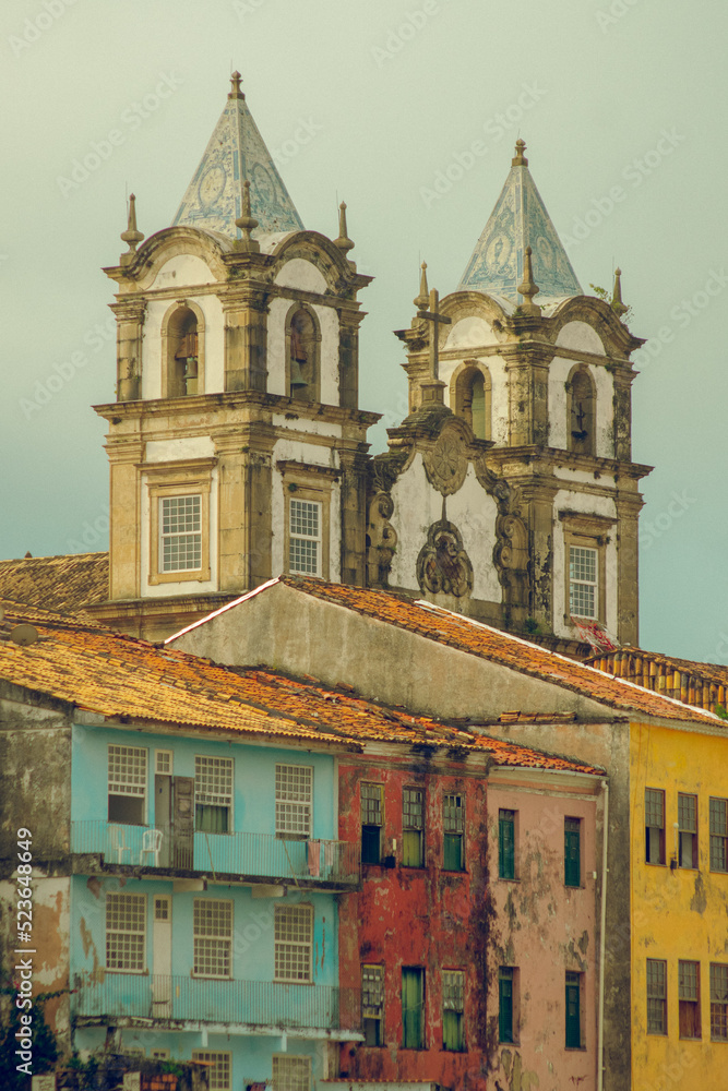 view of the church Santíssimo Sacramento do Passo in historic center of Pelourinho, Salvador - BA, Brazil