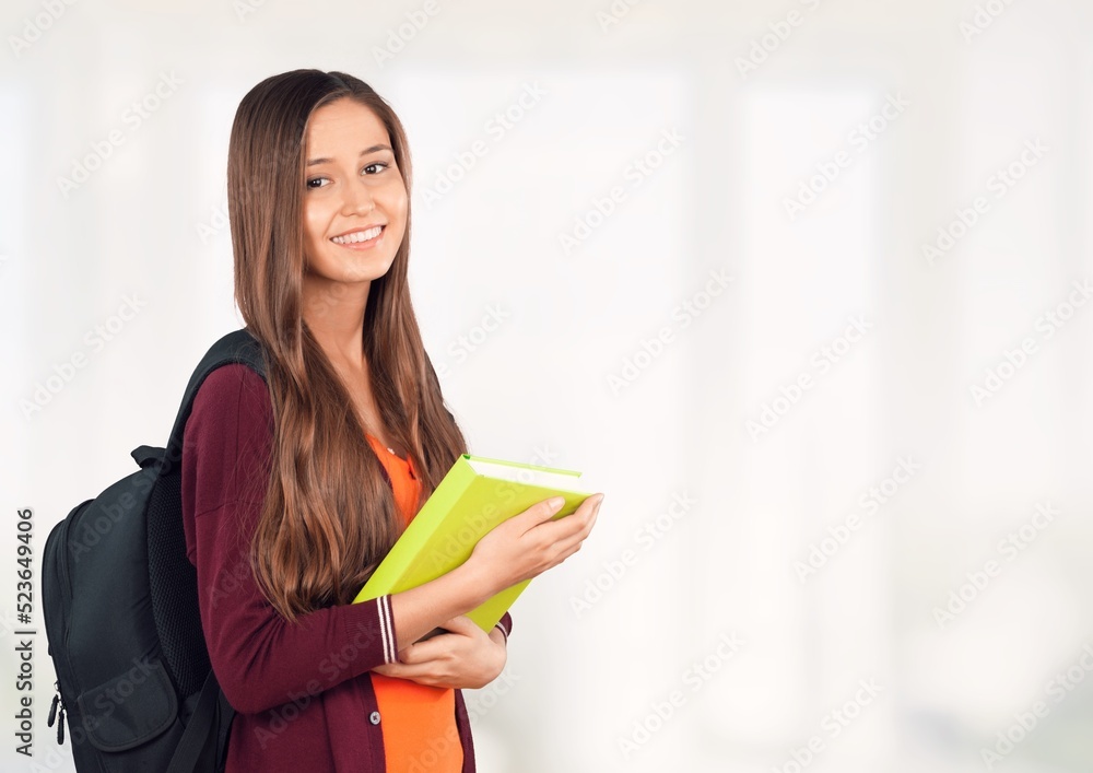 Young teen student. Education in high school college concept Young teen student. Education in high school college concept