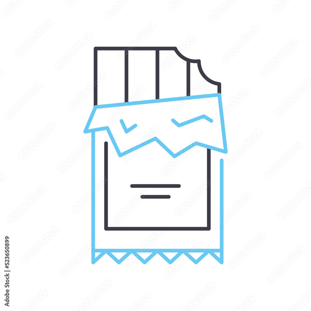 chocolate line icon, outline symbol, vector illustration, concept sign chocolate line icon, outline symbol, vector illustration, concept sign