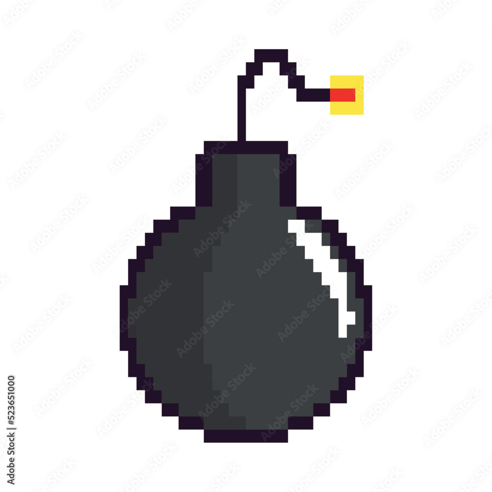bomb pixel art bomb pixel art