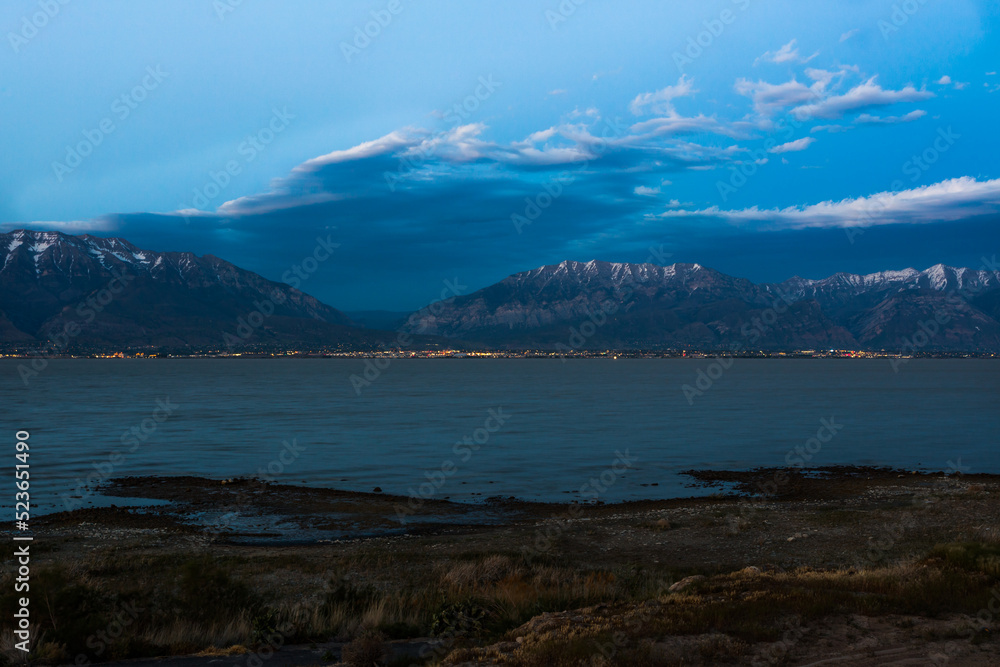 Great Salt Lake in Utah at twilight Great Salt Lake in Utah at twilight