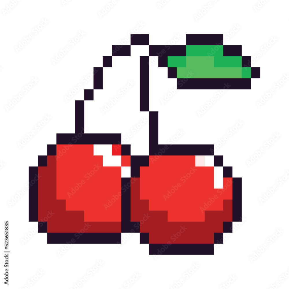Obraz premium cherry pixel art