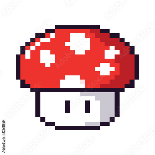 cute mushroom pixel art