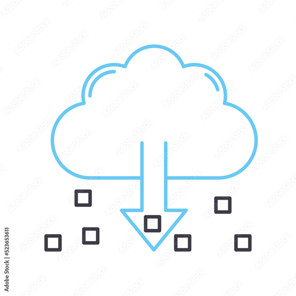data mining line icon, outline symbol, vector illustration, concept sign data mining line icon, outline symbol, vector illustration, concept sign