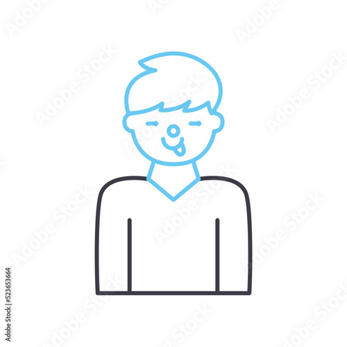 deceive line icon, outline symbol, vector illustration, concept sign
