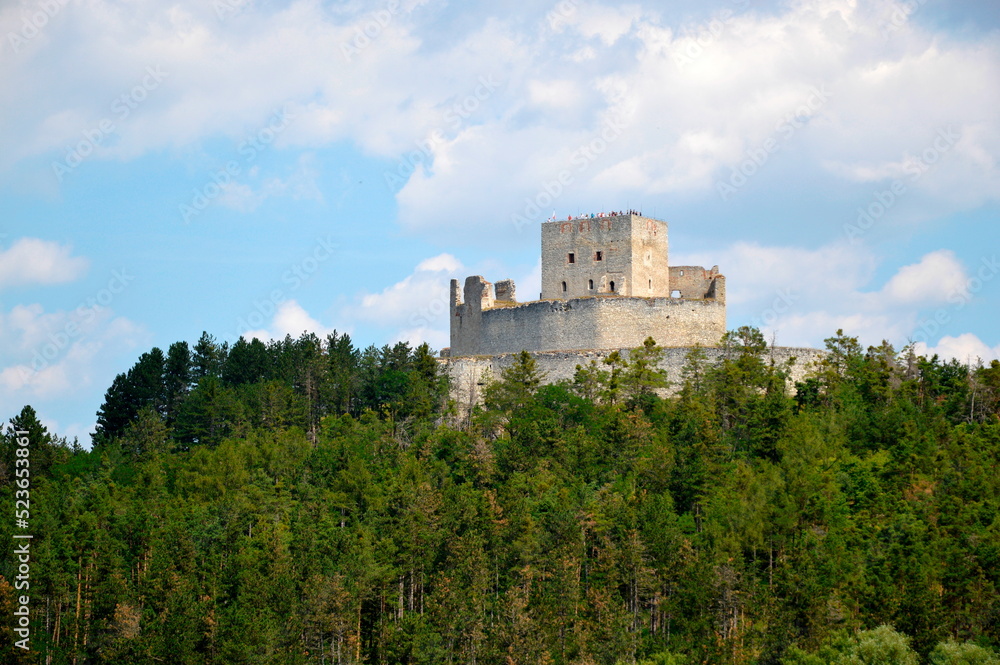 The castle ruin Rabí - view from the southwest (Europe – Czech Republic)