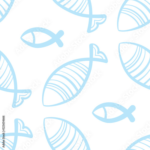 Hand Drawn Fishes Pattern