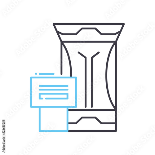 cryogenic chamber line icon, outline symbol, vector illustration, concept sign