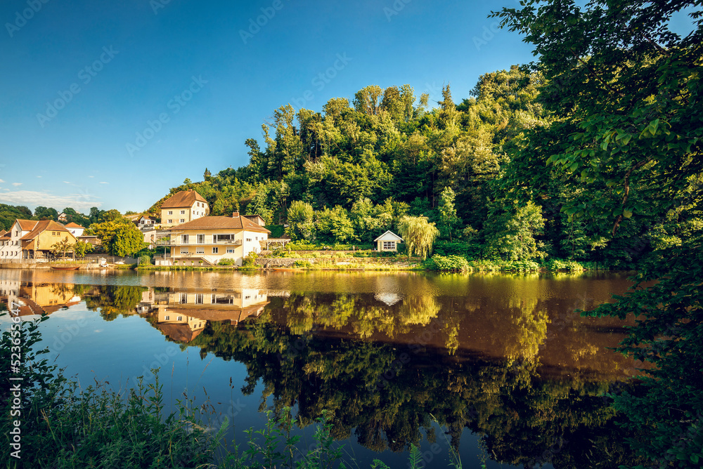 Ilz River and Lake nearby Passau, Lower Bavaria
