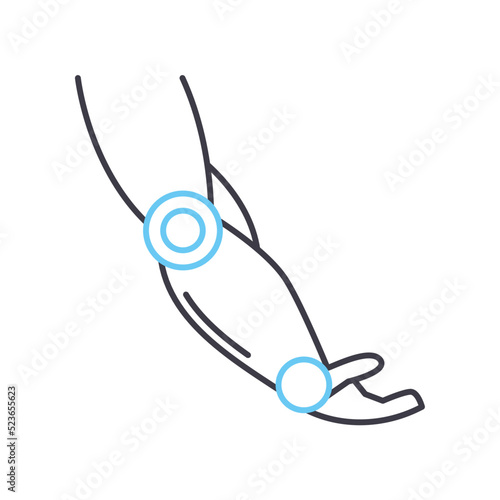 cyberarm prothess line icon, outline symbol, vector illustration, concept sign