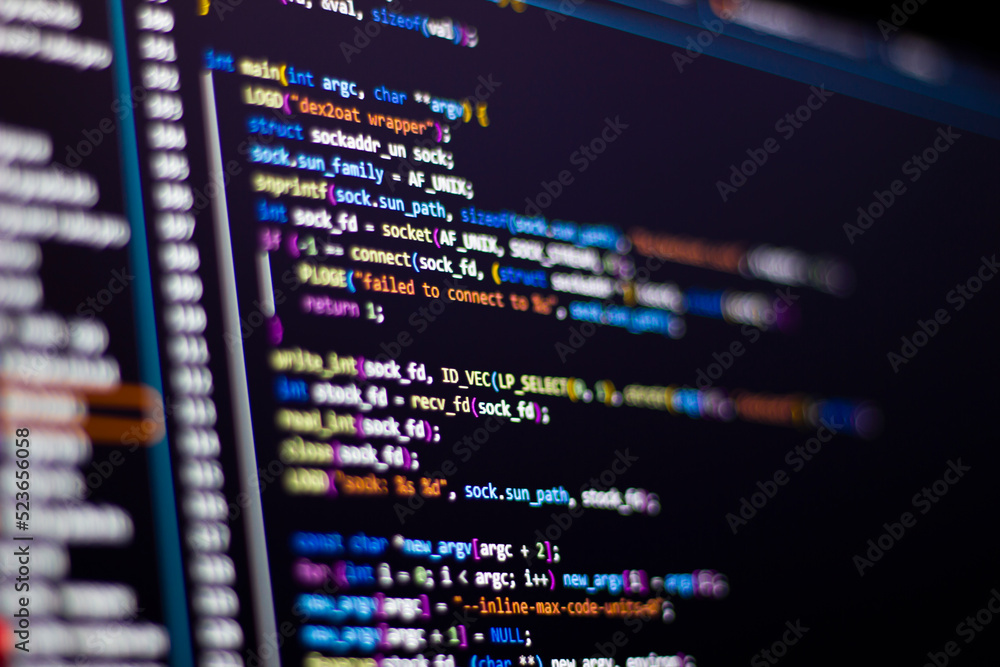 Code background. Android application programming code with Java language coding is on the screen. Code background. Android application programming code with Java language coding is on the screen.
