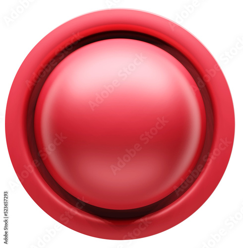 Free Download Red button isolate backbround , 3D render - GFXLoad