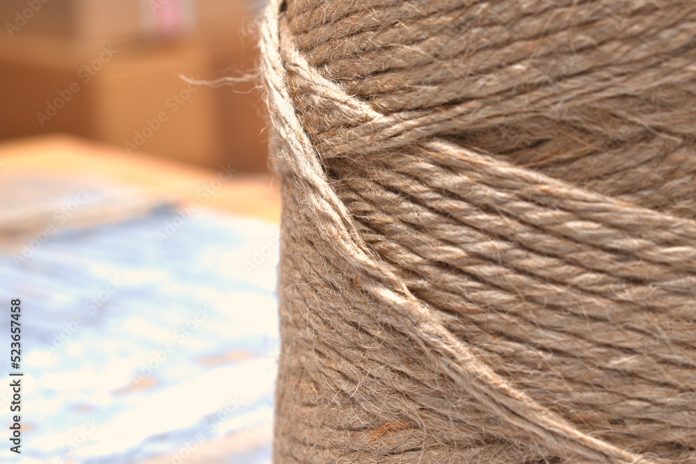 one skein of thick yarn and rope one skein of thick yarn and rope