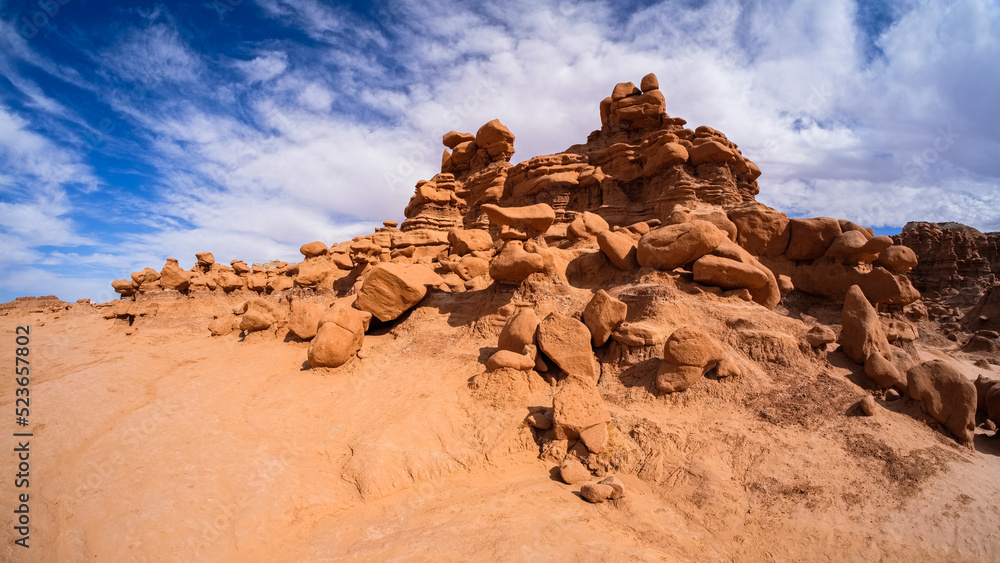 Natural beauty of sandstone formations in Goblin Valley State Park in Utah Natural beauty of sandstone formations in Goblin Valley State Park in Utah