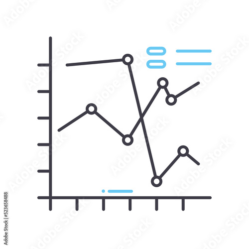 competitive exchange rates line icon, outline symbol, vector illustration, concept sign