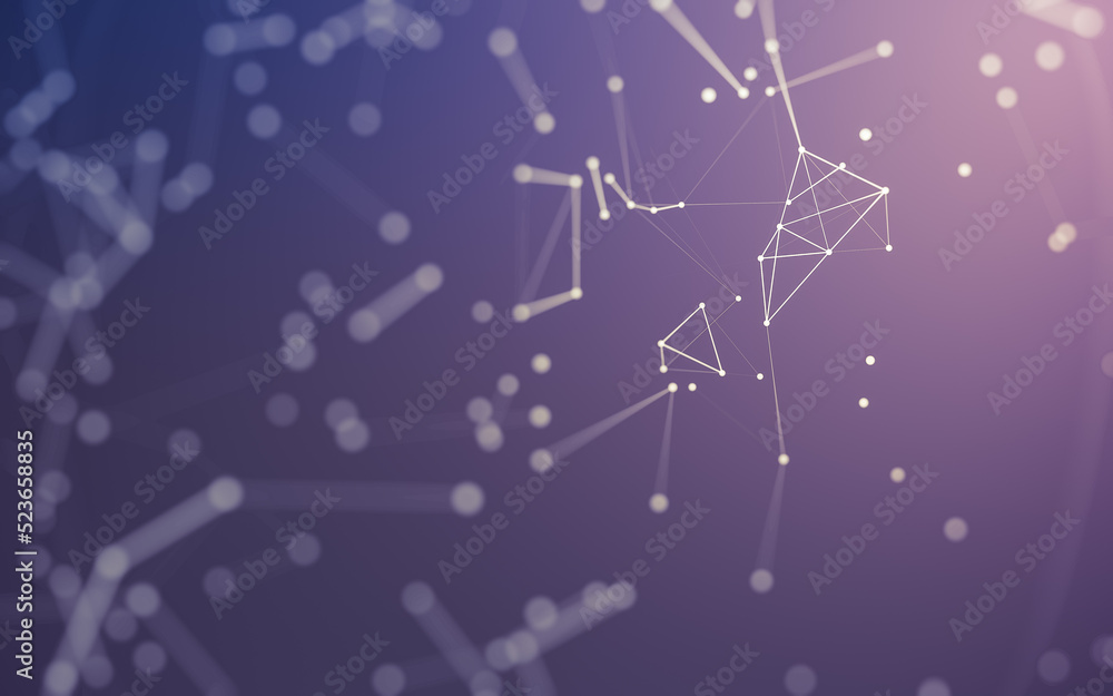Abstract background. Molecules technology with polygonal shapes, connecting dots and lines. Connection structure. Big data visualization. Abstract background. Molecules technology with polygonal shapes, connecting dots and lines. Connection structure. Big data visualization.