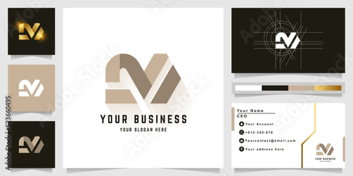 Letter LM or NM monogram logo