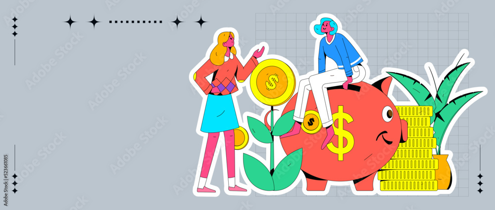 Business finance vector creative concept illustration
