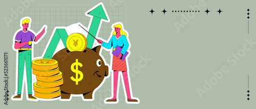 Business finance vector creative concept illustration
