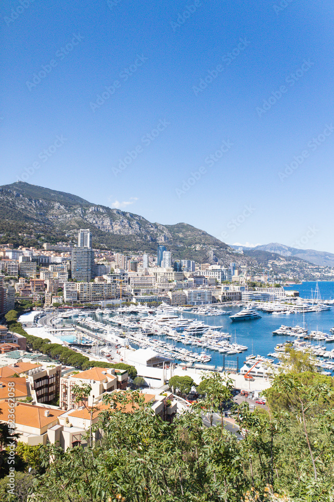 Monte Carlo Monaco View of harbor and city