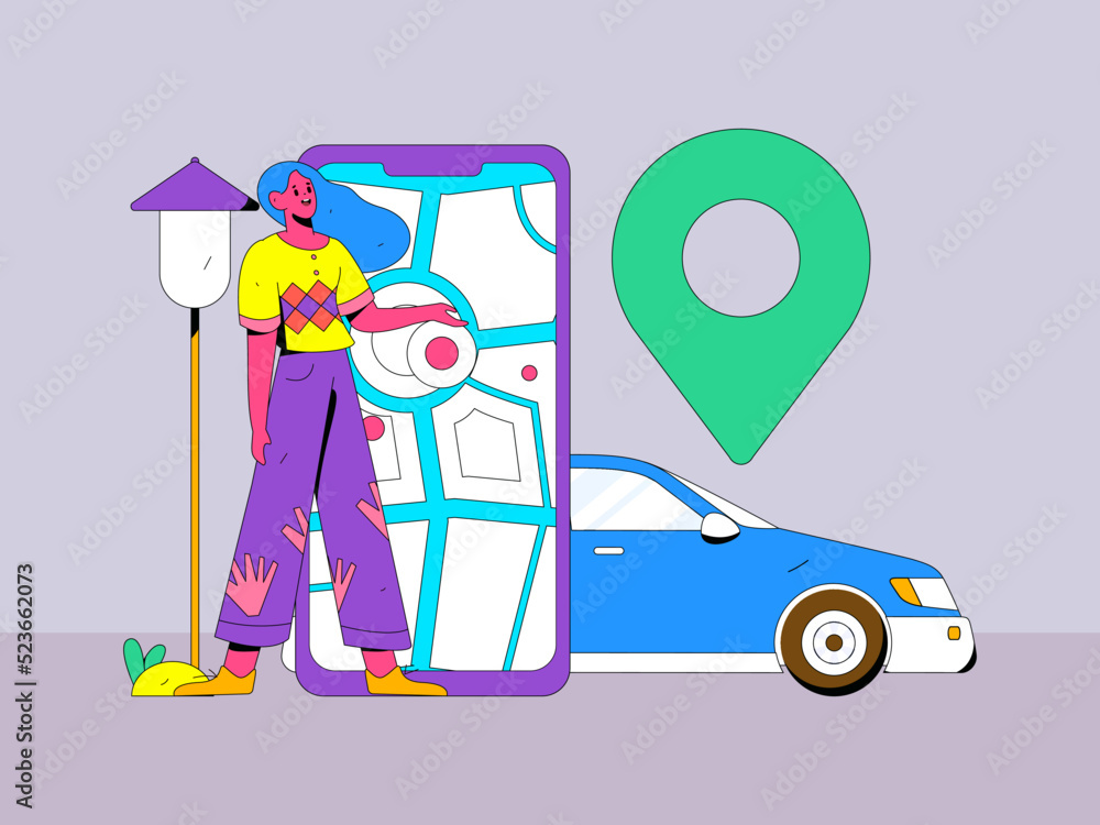 Shared travel vector creative concept illustration
Shared travel vector creative concept illustration