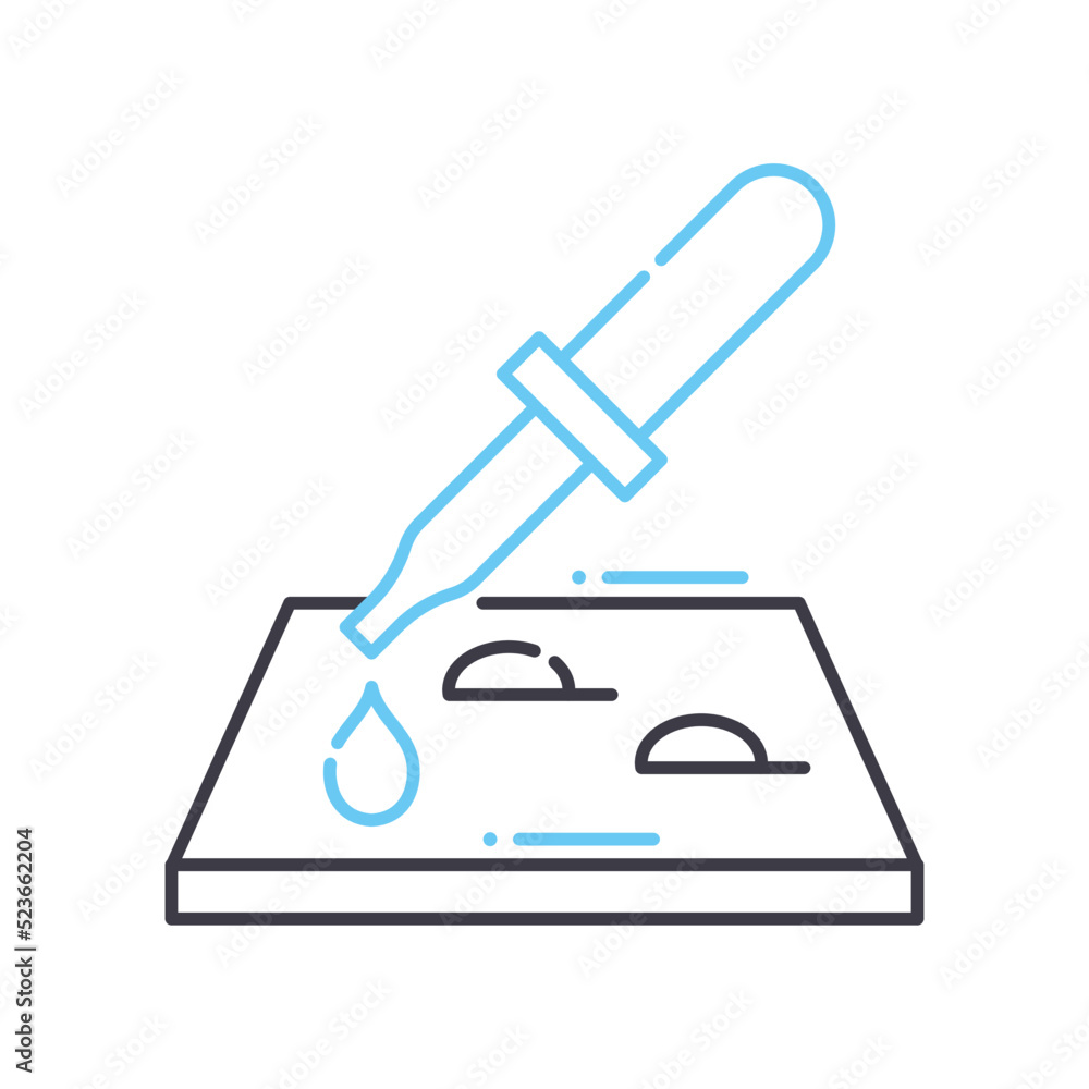 chemical dropper line icon, outline symbol, vector illustration, concept sign chemical dropper line icon, outline symbol, vector illustration, concept sign