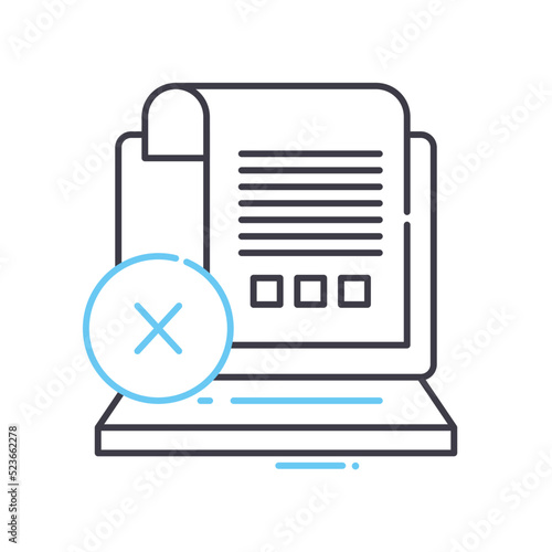 claimed identity line icon, outline symbol, vector illustration, concept sign