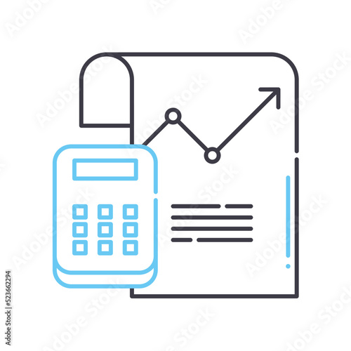 econometrics line icon, outline symbol, vector illustration, concept sign