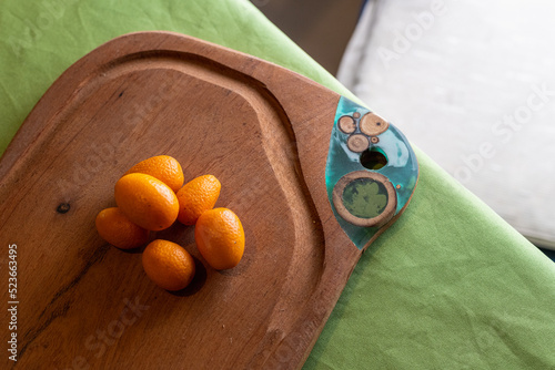 Quinotos on a wooden table photo