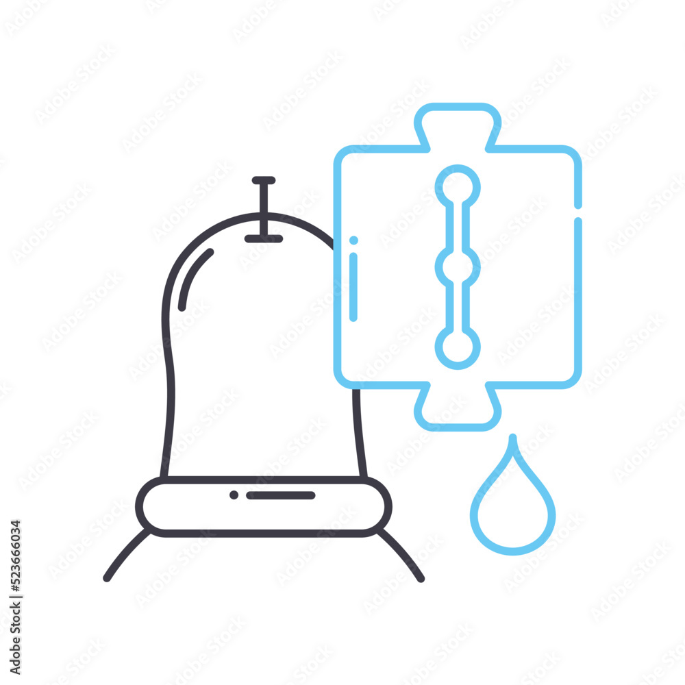 cupping theraphy line icon, outline symbol, vector illustration, concept sign cupping theraphy line icon, outline symbol, vector illustration, concept sign