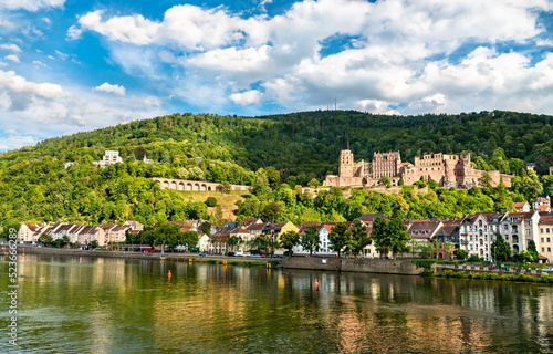 View of Heidelberg with its castle in Baden-Wurttemberg, Germany