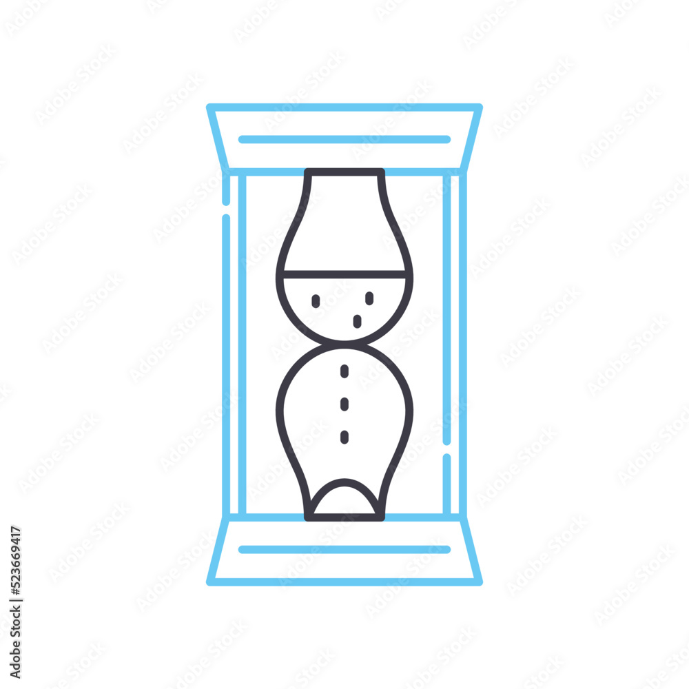 dand clock hourglass line icon, outline symbol, vector illustration, concept sign dand clock hourglass line icon, outline symbol, vector illustration, concept sign
