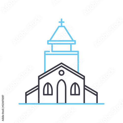 church line icon, outline symbol, vector illustration, concept sign