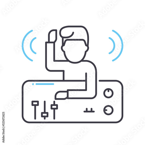 chorus line icon, outline symbol, vector illustration, concept sign