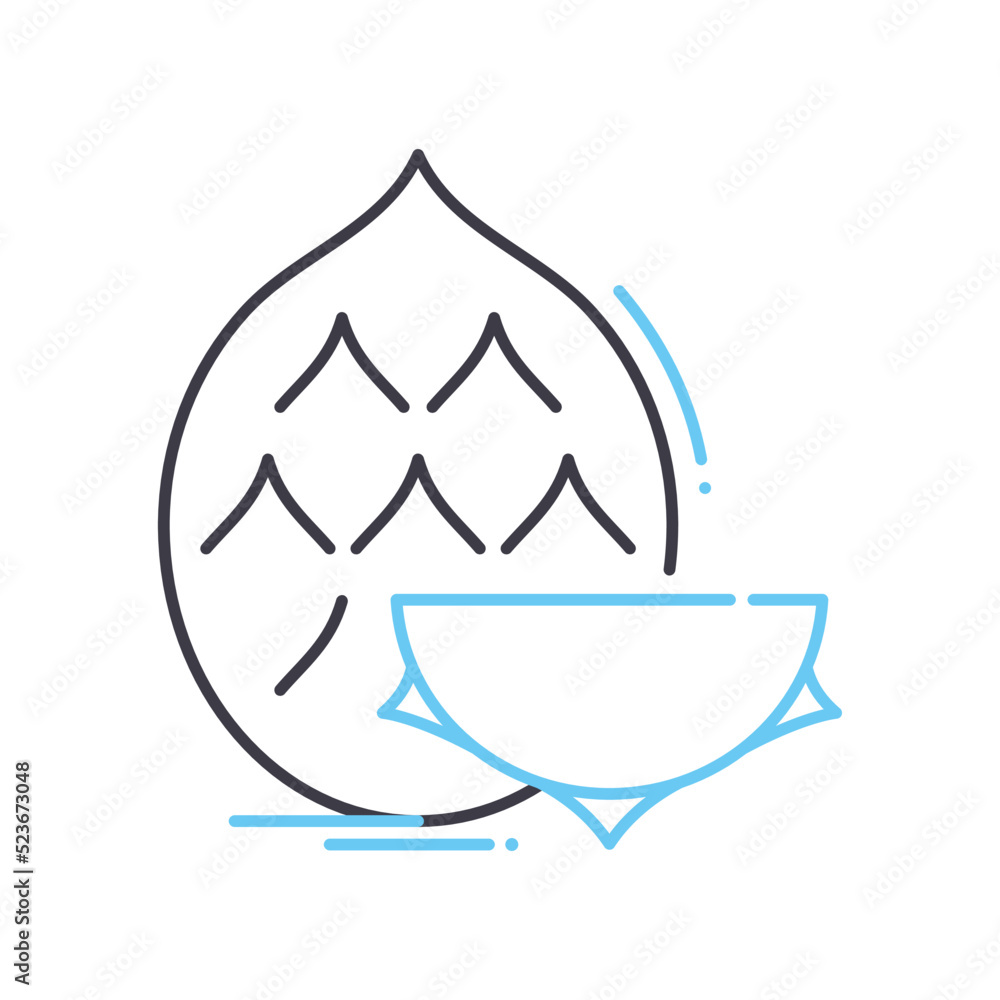 dragonfruit line icon, outline symbol, vector illustration, concept sign dragonfruit line icon, outline symbol, vector illustration, concept sign