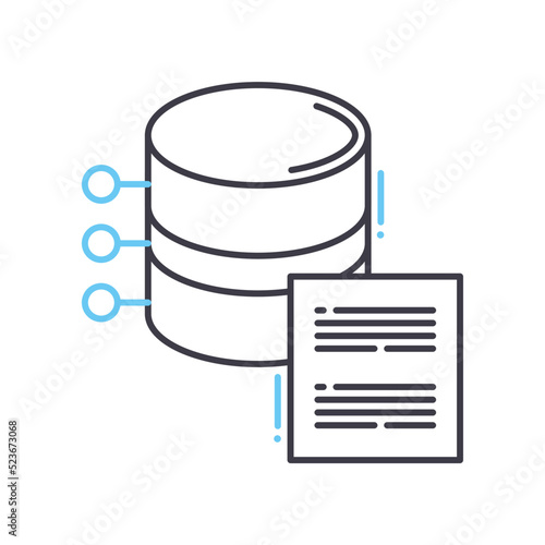 central tendency line icon, outline symbol, vector illustration, concept sign