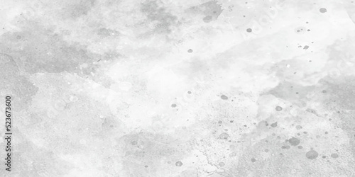 Watercolor white art abstract surface grey watercolor painting textured design, white watercolor background painting with cloudy distressed texture and marbled grunge soft gray or silver vintage color