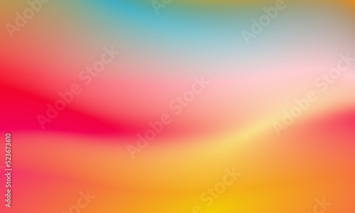 Beautiful gradient background blue, red and yellow smooth and soft texture